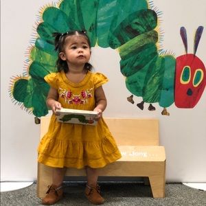 Yellow dress with flowers